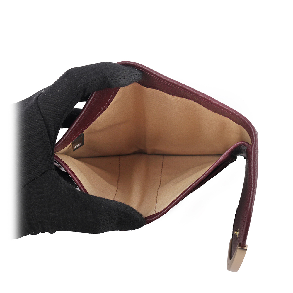 【SEE BY CHLOE】Lizzie 弧形標誌翻蓋牛皮中夾(酒紅色) CHS17WP78134955Y