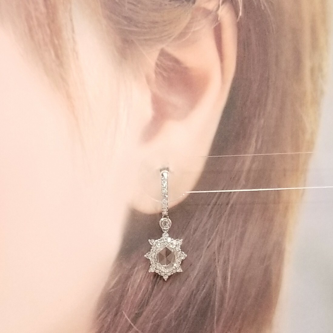 18K White Gold 2.36ct Diamond Earrings