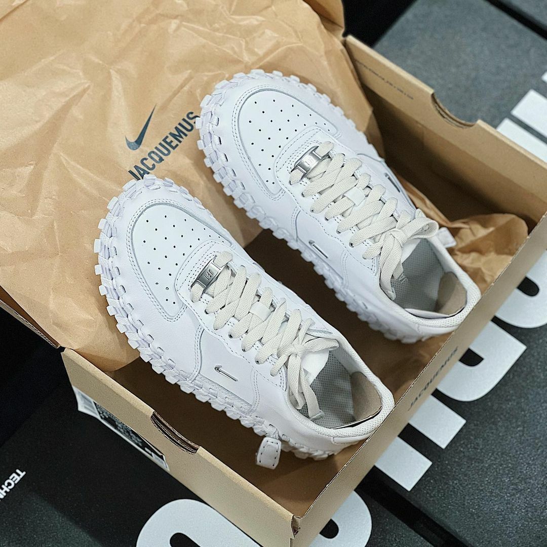 Jacquemus X Nike J Force 1 Low LX  Y2K風格 聯名款 白色 黑色 全黑 編織 輪胎鞋 白色 男女尺寸 DR0424-100 DR0424-001