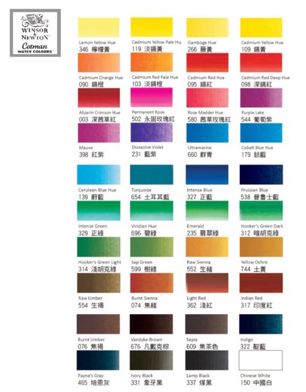 Winsor & Newton 溫莎牛頓 學生級塊狀水彩 1/2塊
