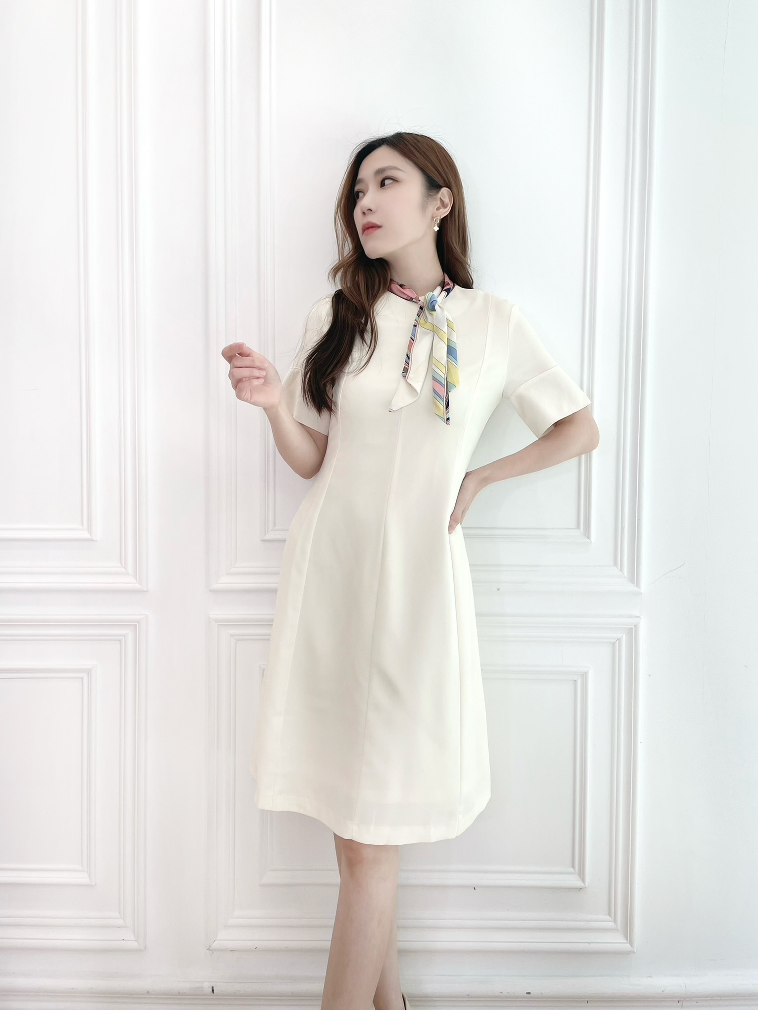 彩色領巾白洋(S)