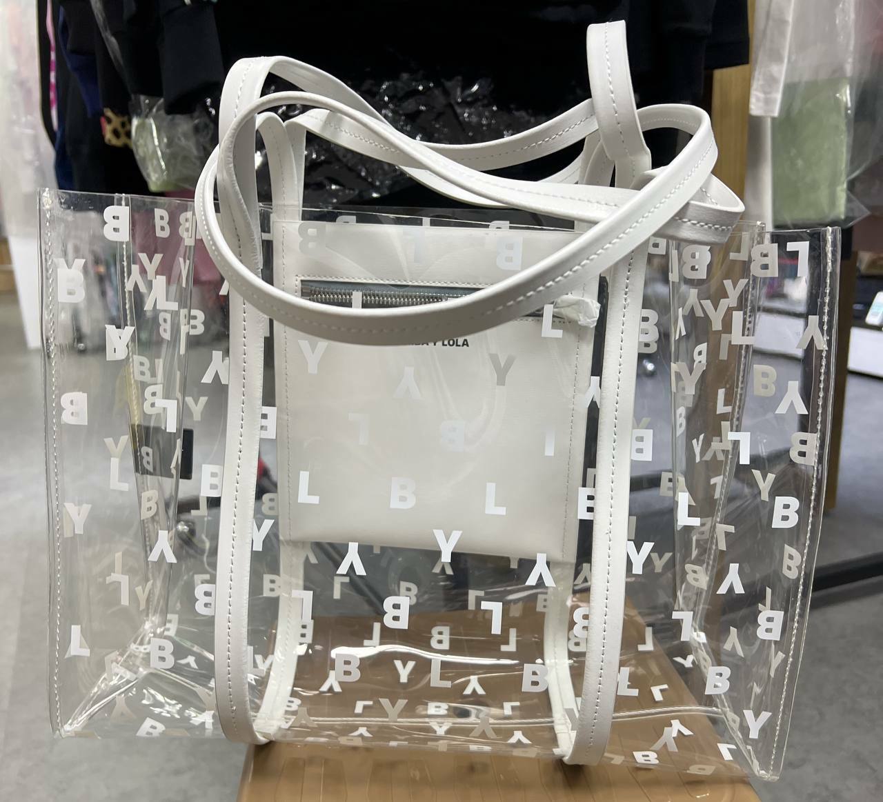[S] BIMBAY CLEAR TOTE BAG,WHITE, 8445394035184 (SBY90)