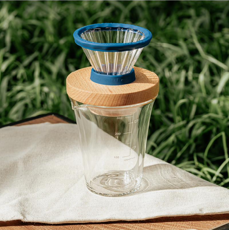 【仙德曼】櫸木雙層玻璃濾杯旅組 (350ml)