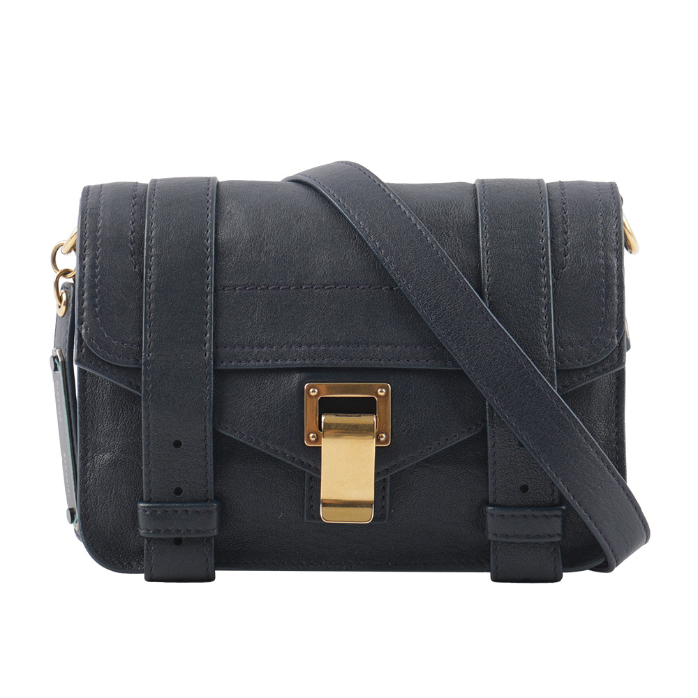 【Proenza Schouler】Mini Pouch 金釦迷你斜背包(午夜藍)