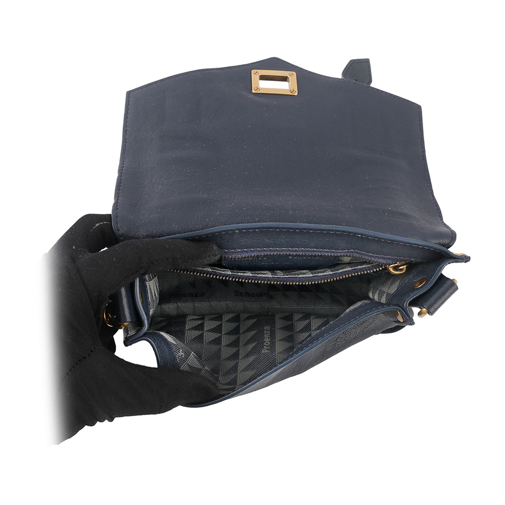 【PROENZA SCHOULER】Mini Pouch 金釦迷你斜背包(午夜藍)