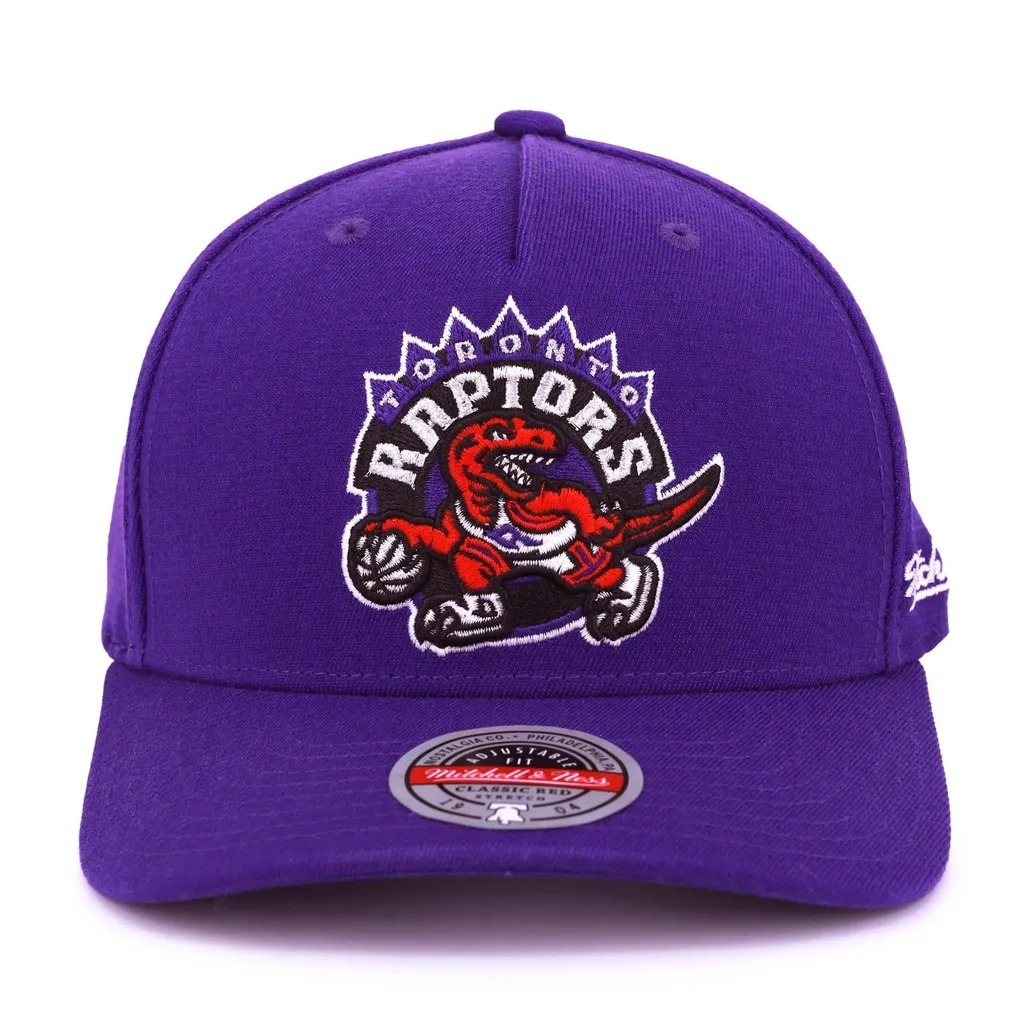 Mitchell & Ness NBA EMEA Dropback Solid Classic Red™ 彈性經典彎帽沿 暴龍 紫