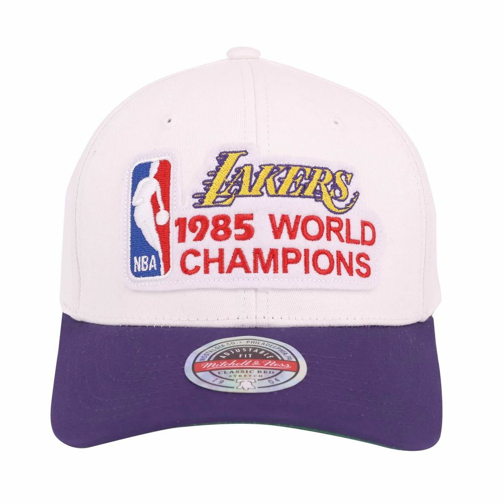 Mitchell & Ness NBA 85 World Classic Red™ 彈性經典彎帽沿 湖人 白紫