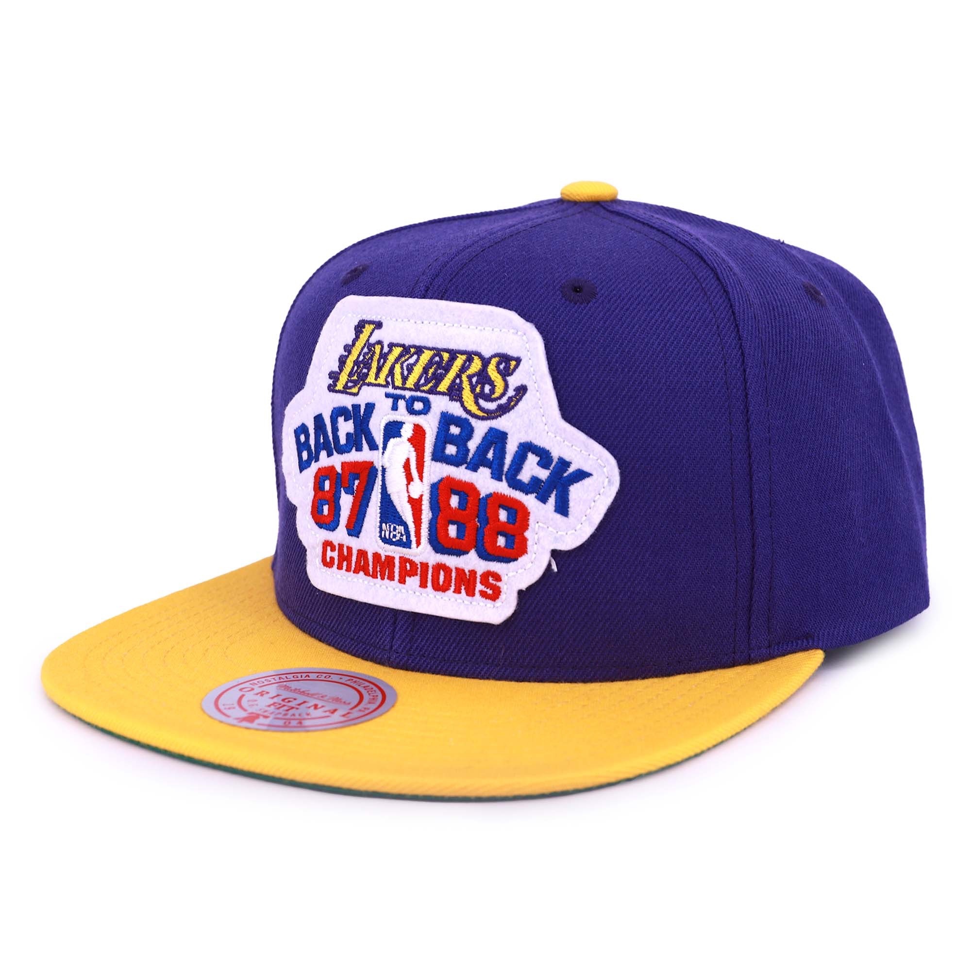 Mitchell & Ness NBA B2B Snapback HWC 經典平帽沿 湖人 紫黃