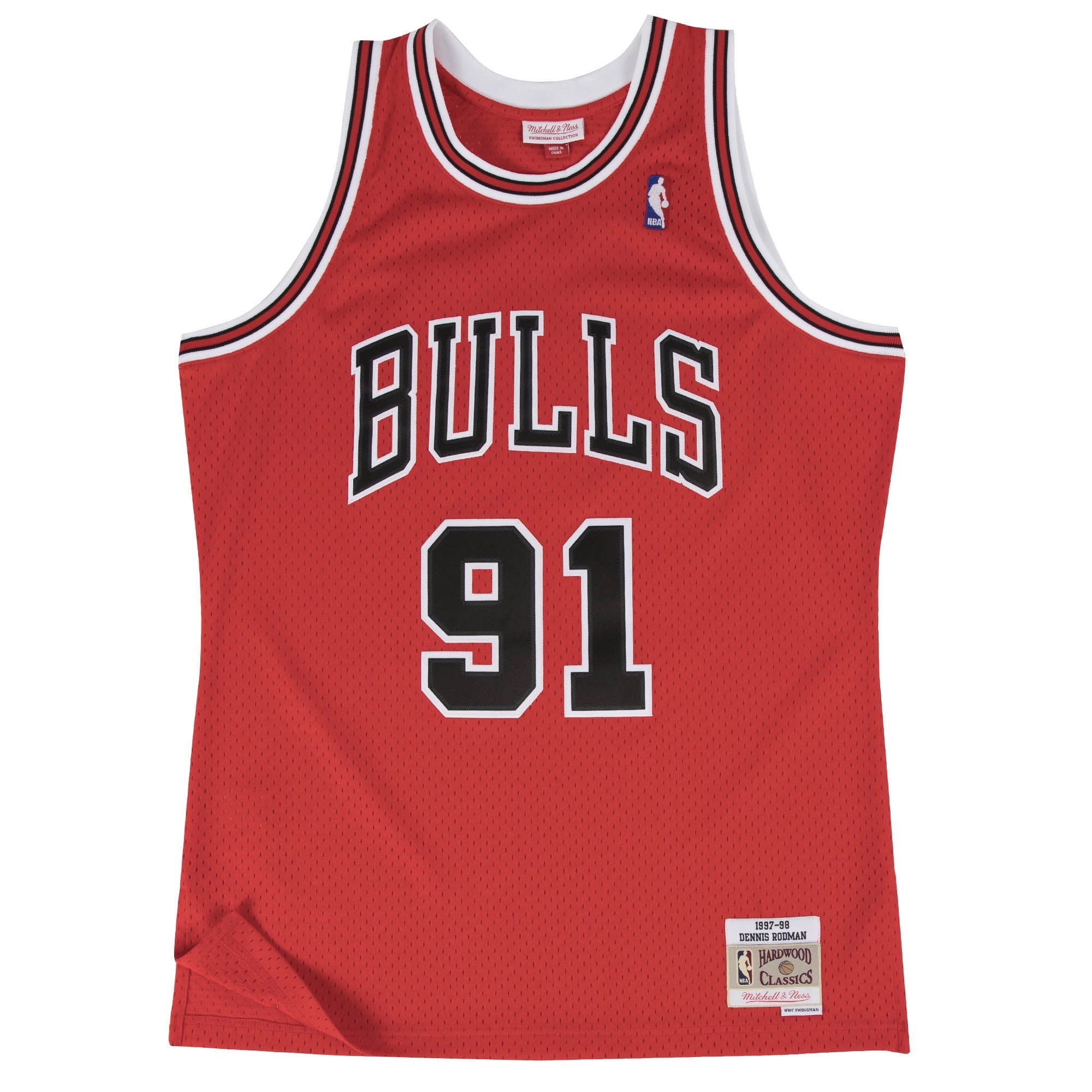 Mitchell & Ness NBA 球迷版球衣 Dennis Rodman 1997-98 Road 公牛 紅