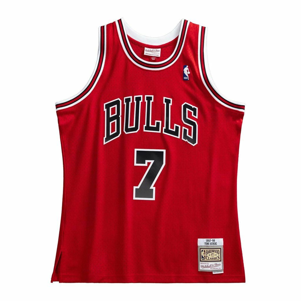 Mitchell & Ness NBA 球迷版球衣 Toni Kukoč 1997-98 Road 公牛 紅