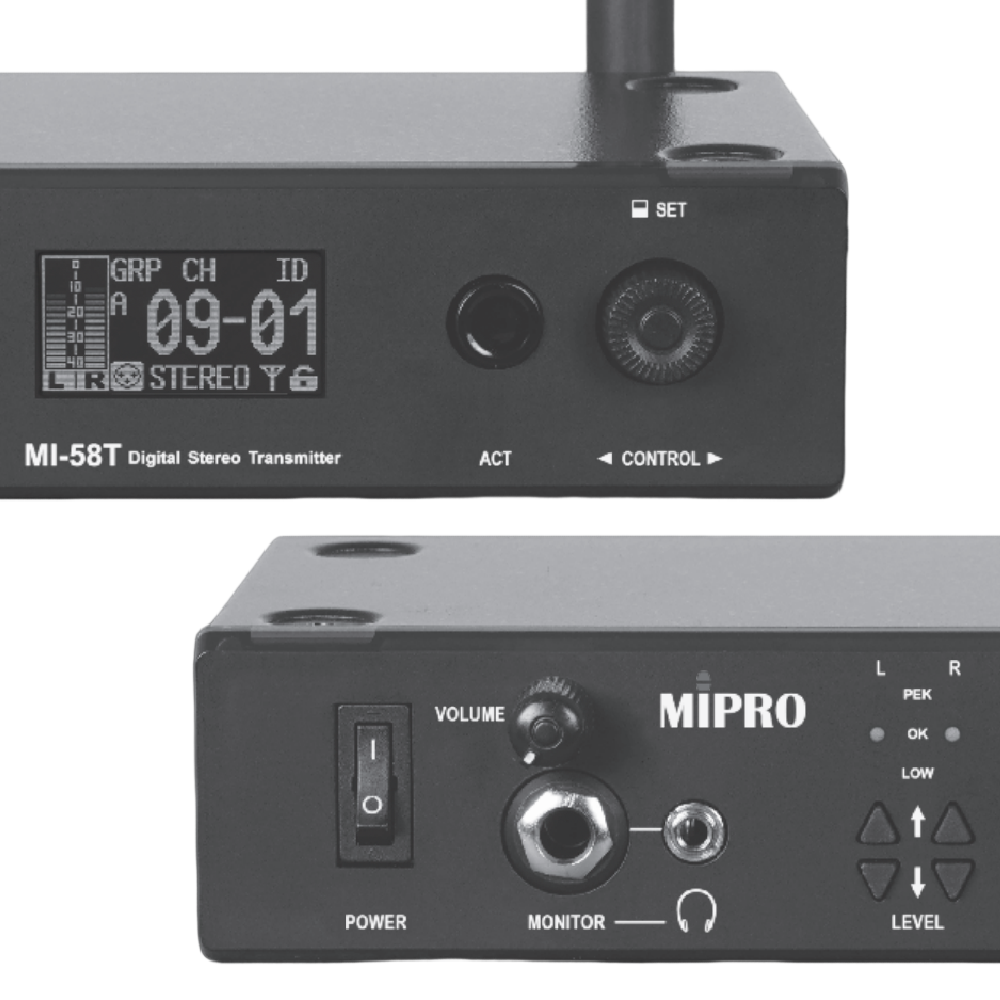 MIPRO Mipro / MI-58T 無線監聽發射器IEM 第 2 張圖片｜三峽錄音 / 音響