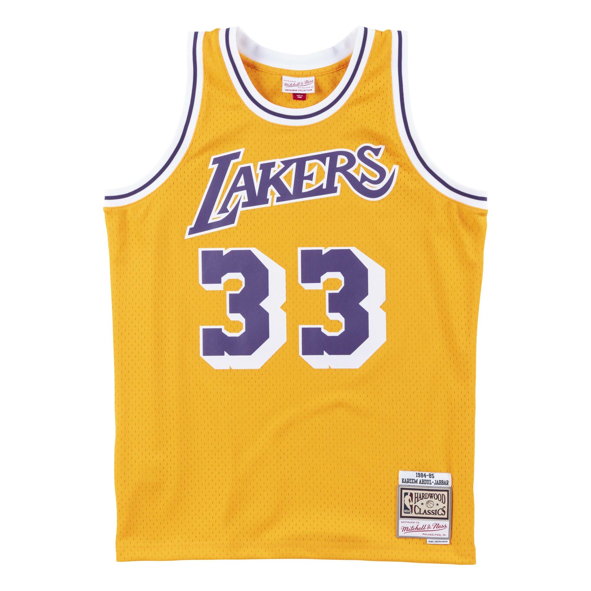 Mitchell & Ness NBA 球迷版球衣 Kareem Abdul-Jabbar 1984-85 Home 湖人 黃