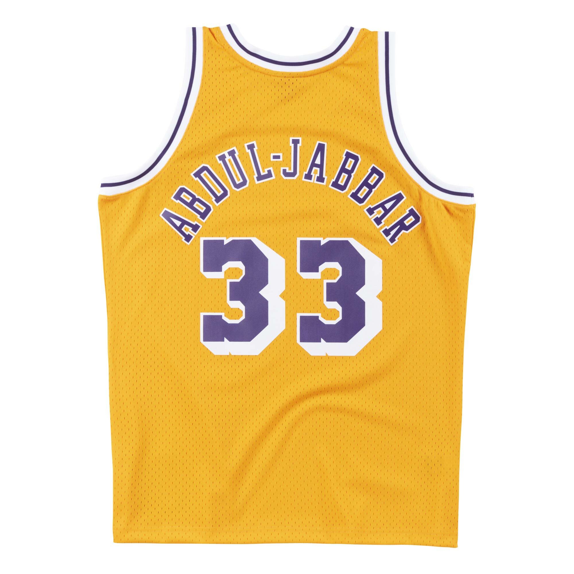 Mitchell & Ness NBA 球迷版球衣 Kareem Abdul-Jabbar 1984-85 Home 湖人 黃