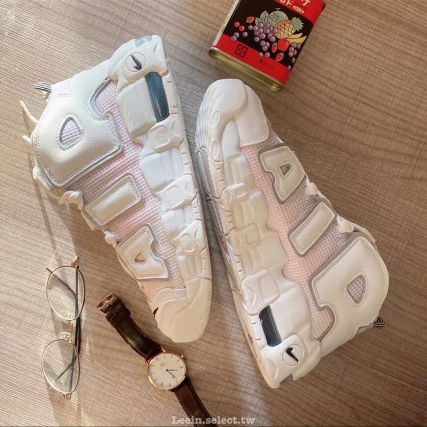 Nike Air More Uptempo 漸層粉紫 米白 大AIR