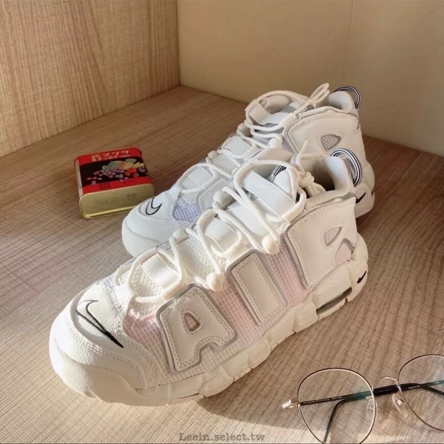 Nike Air More Uptempo 漸層粉紫 米白 大AIR