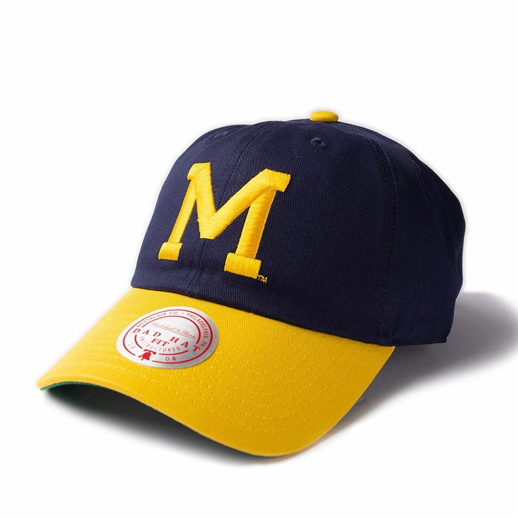Mitchell & Ness NCAA Team 2 Tone 2.0 Dad Strapback 老帽 密西根大學