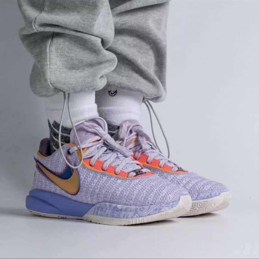 Nike LeBron XX 20 EP "Violet Frost" 紫黃籃球鞋 男鞋 DJ5422-500