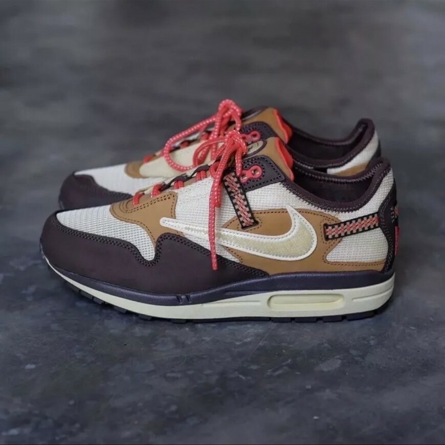 Nike Air Max 1 x Travis Scott 聯名 倒鉤 巴洛克棕 卡其 DO9392-200