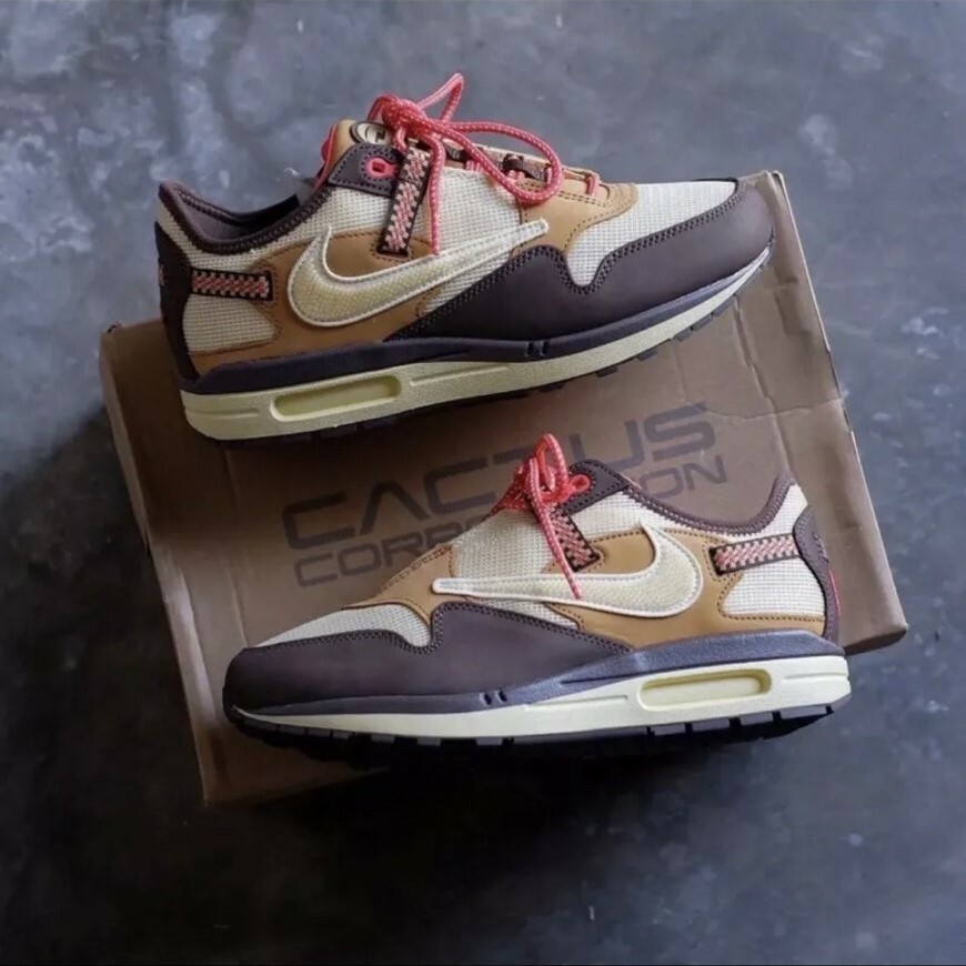 Nike Air Max 1 x Travis Scott 聯名 倒鉤 巴洛克棕 卡其 DO9392-200