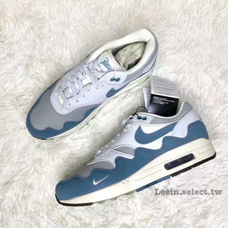 Nike Air Max 1 x Patta Aqua Noise 灰藍 特殊鞋盒 波浪 DH1348-004
