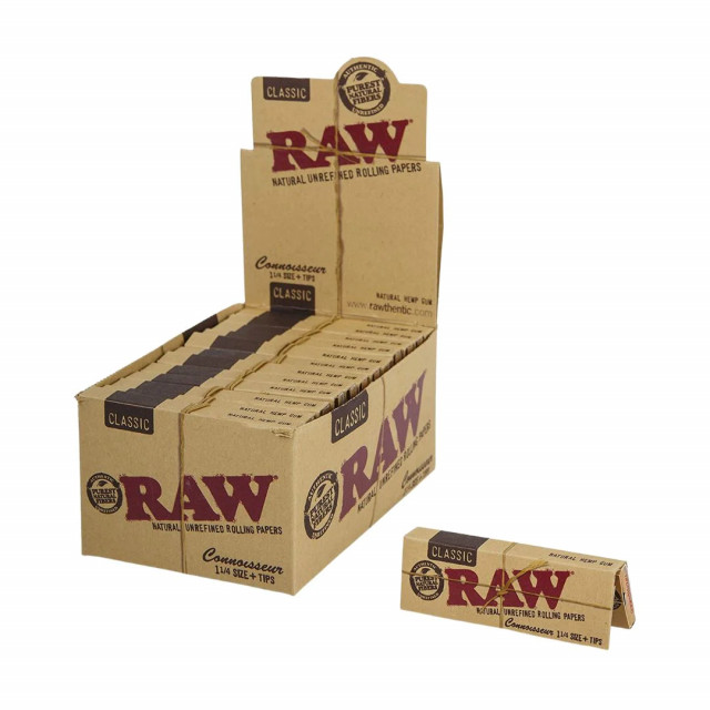 Raw Classic 天然草本款 - 豪華版手捲菸菸紙捲菸紙濾嘴組 76mm