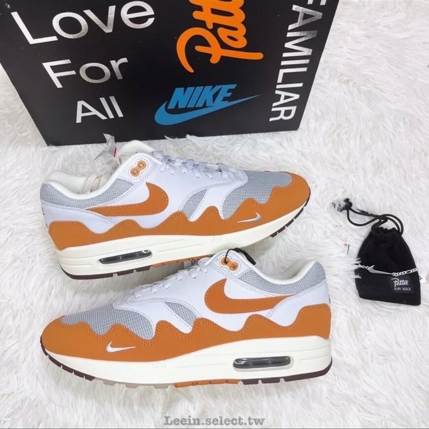 Nike Air Max 1 x Patta Monarch 聯名 波浪 灰棕橘 復古 DH1348-001