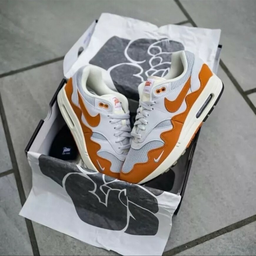 Nike Air Max 1 x Patta Monarch 聯名 波浪 灰棕橘 復古 DH1348-001