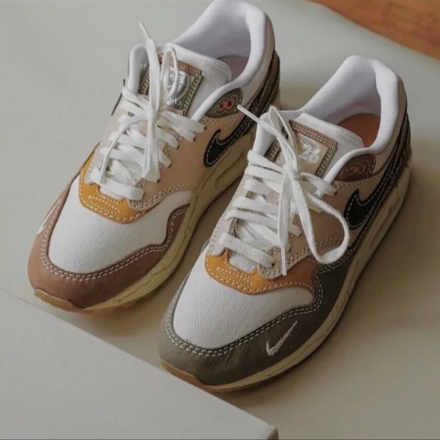 Nike Air Max 1 premium Wabi-Sabi 笑臉縫線 白綠 35周年DQ8656-133