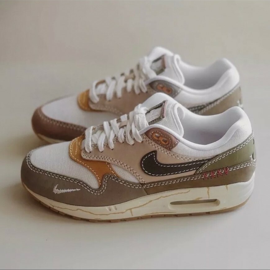 Nike Air Max 1 premium Wabi-Sabi 笑臉縫線 白綠 35周年DQ8656-133