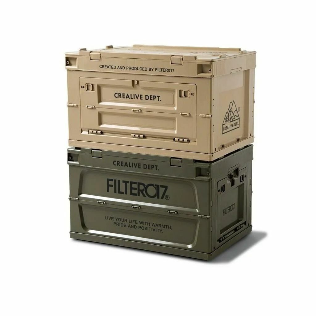 Filter017® Portable Folding Storage Container 雙側開摺疊收納箱65L (兩色)