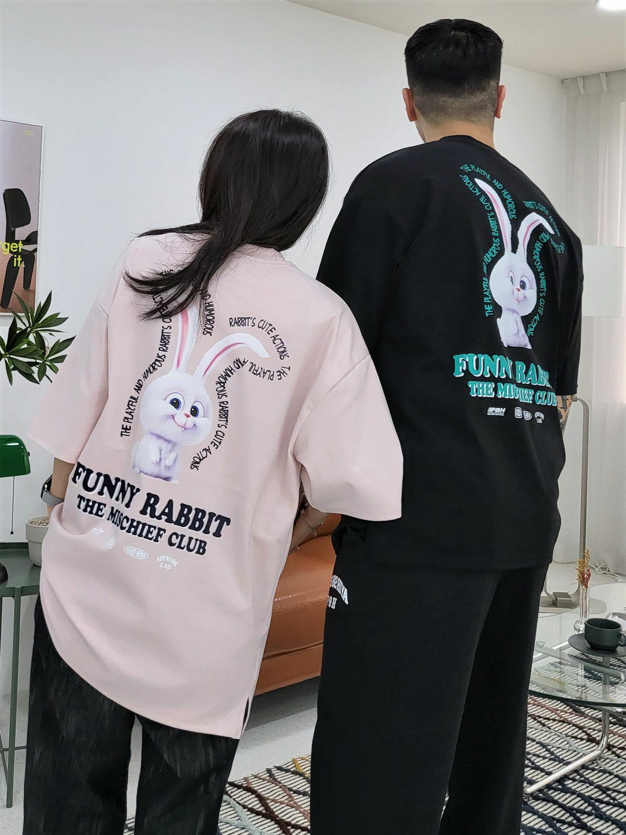 兔仔圖案短袖Tee T4615