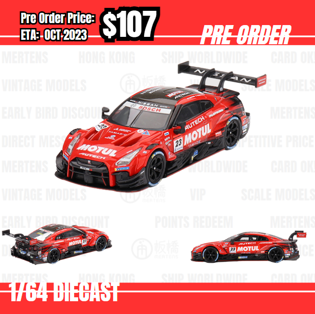 PO-$107 * Mini GT * 1:64 #595 Nissan GT-R Nismo GT500 #23 NISMO 2021 Super GT Series  - Japan Exclusive [05/07]