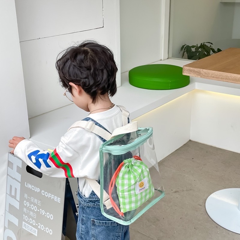 防水透明繽紛後背包