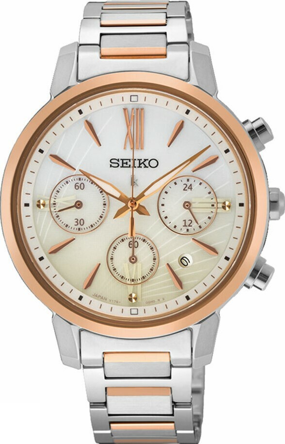 萬年鐘錶 - SEIKO  精工錶 LUKIA   太陽能海芋系列三眼計時碼錶 女錶  SSC920J1 / V175-0FC0Y  錶徑 36.2MM