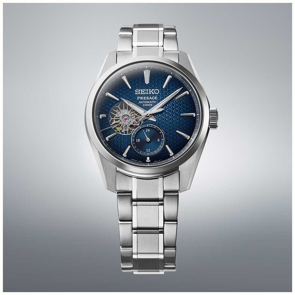 萬年鐘錶 - SEIKO Presage   麻葉圖紋開心視窗機械錶  SPB417J1 /  6R5J-00A0B 錶徑40.2MM