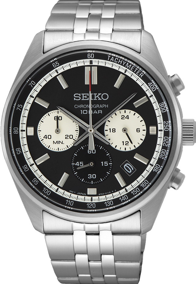 萬年鐘錶 - SEIKO   CS 系列  平價熊貓三眼計時男錶  SSB429P1 / 8T63-00W0D 錶徑41.5MM