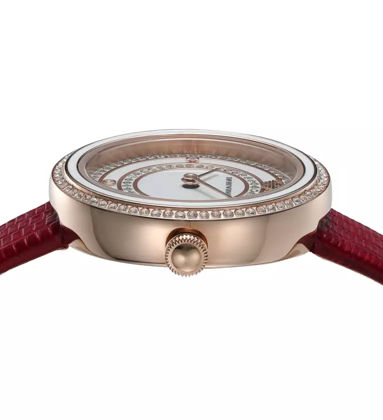 萬年鐘錶 - ARMANI   晶鑽經典皮革女錶  AR11532  錶徑30MM