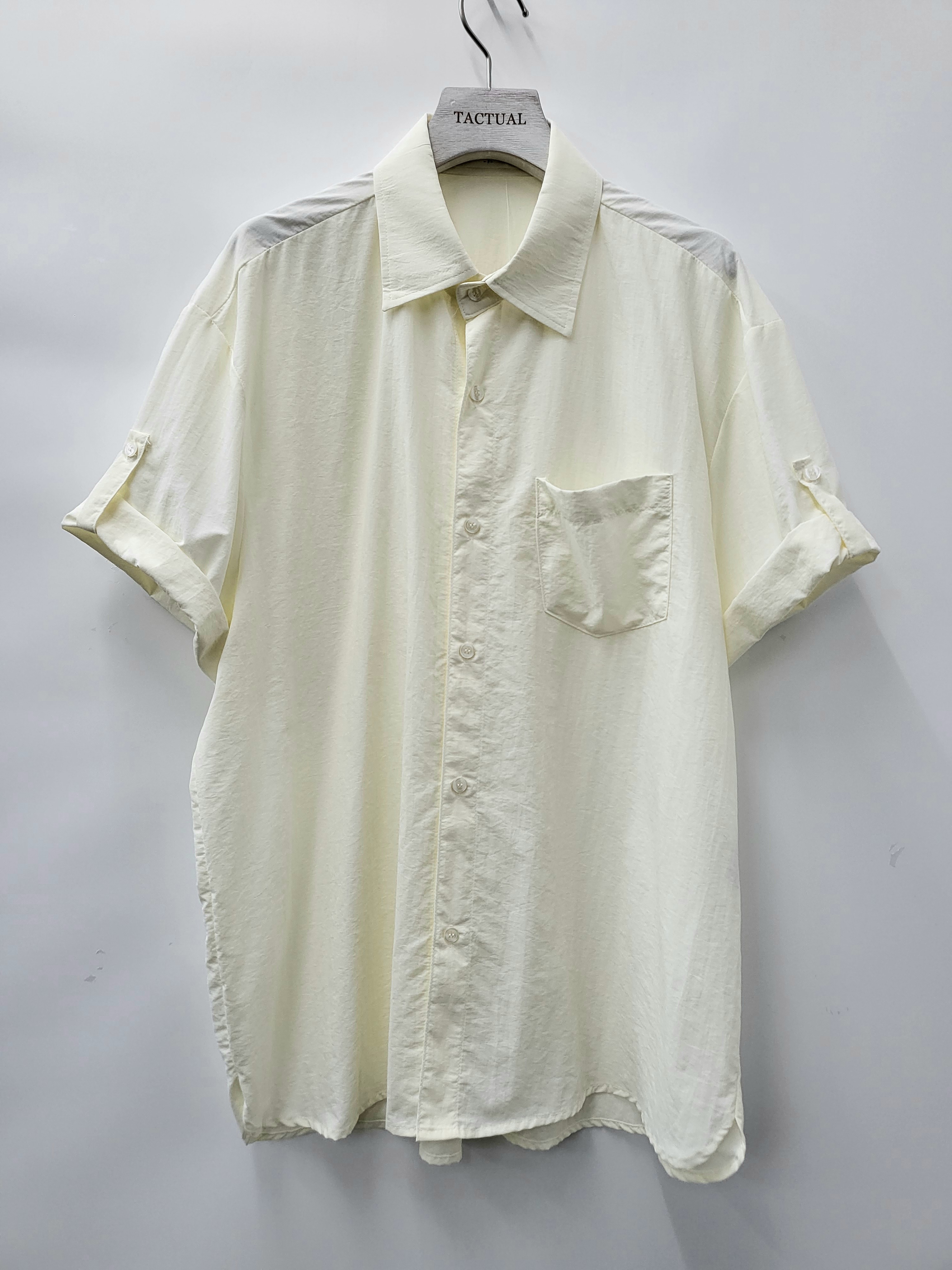 淨色褶袖短袖恤衫 S2099