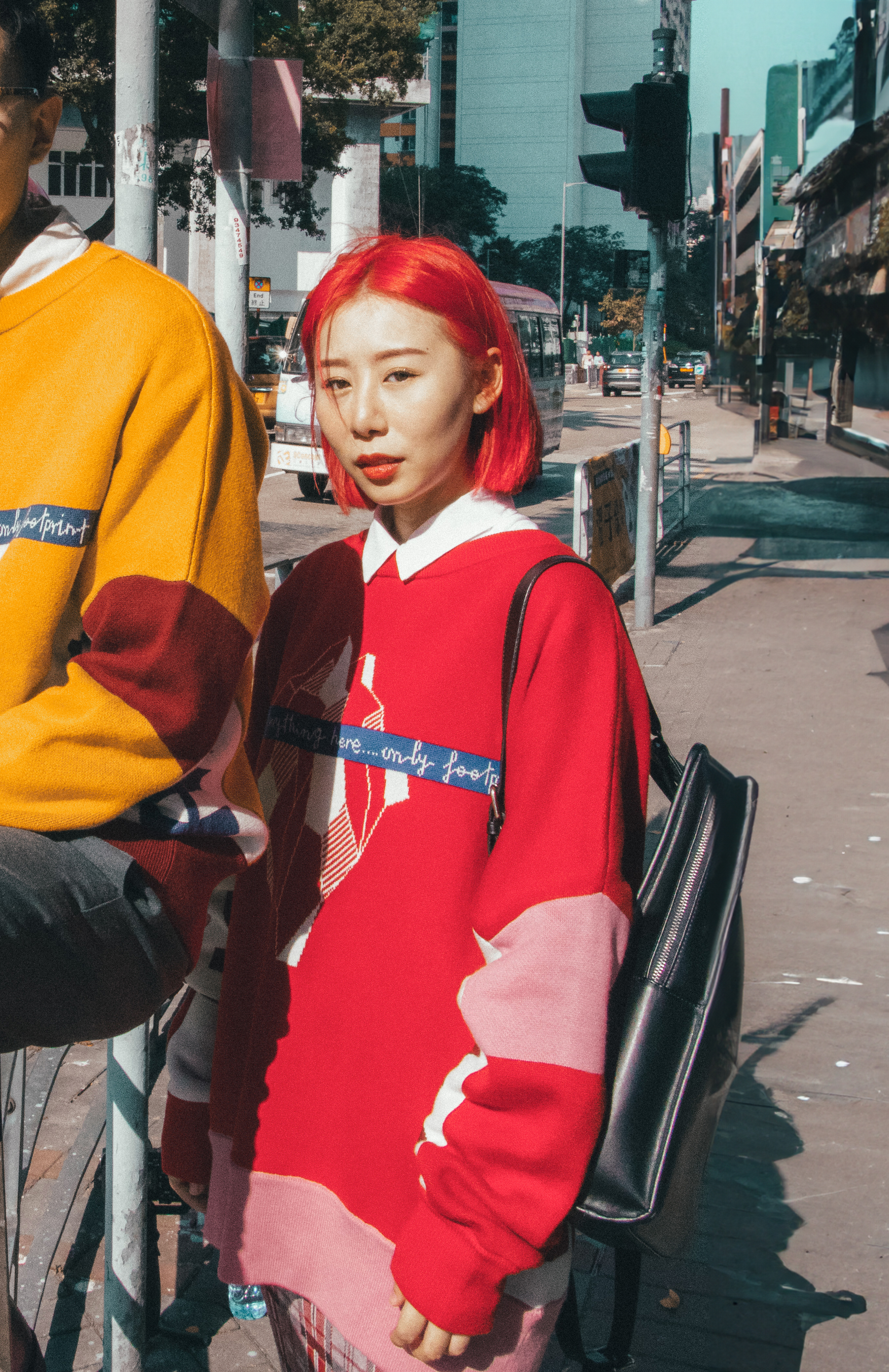 JUST ANTARCTICA!!! 紅色可拆帽成人款針織衫