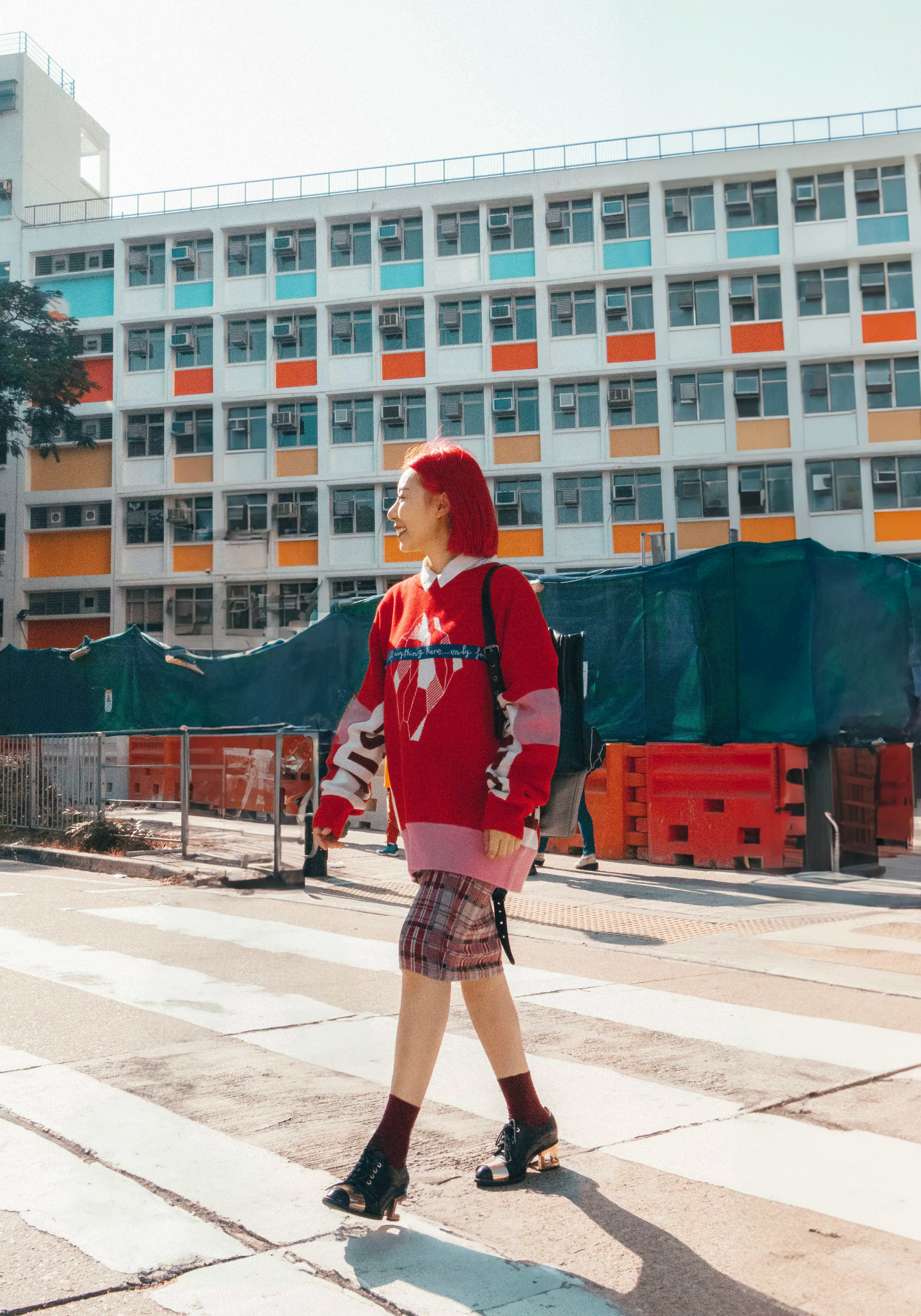 JUST ANTARCTICA!!! 紅色可拆帽成人款針織衫