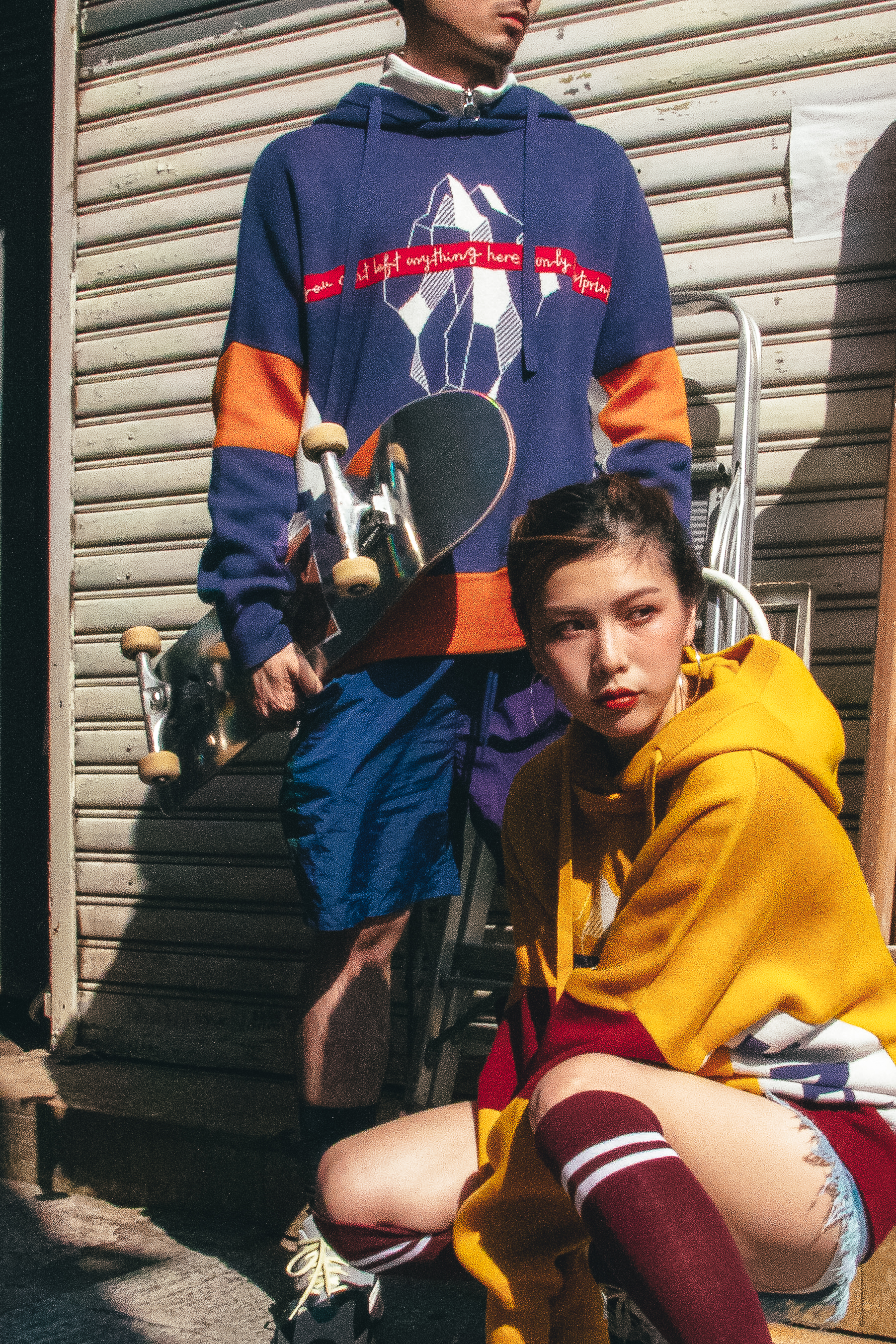 JUST ANTARCTICA!!! 黃色可拆帽成人款針織衫