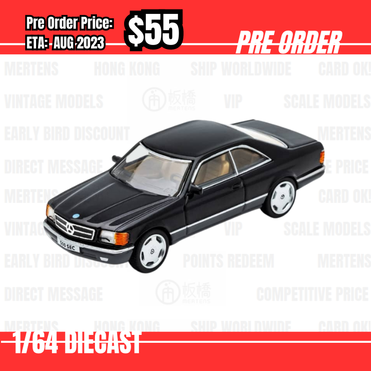 PO-$55 * DCT * 1:64 Mercedes Benz S Class W126 Coupe C126 500SEL Black [06/07]