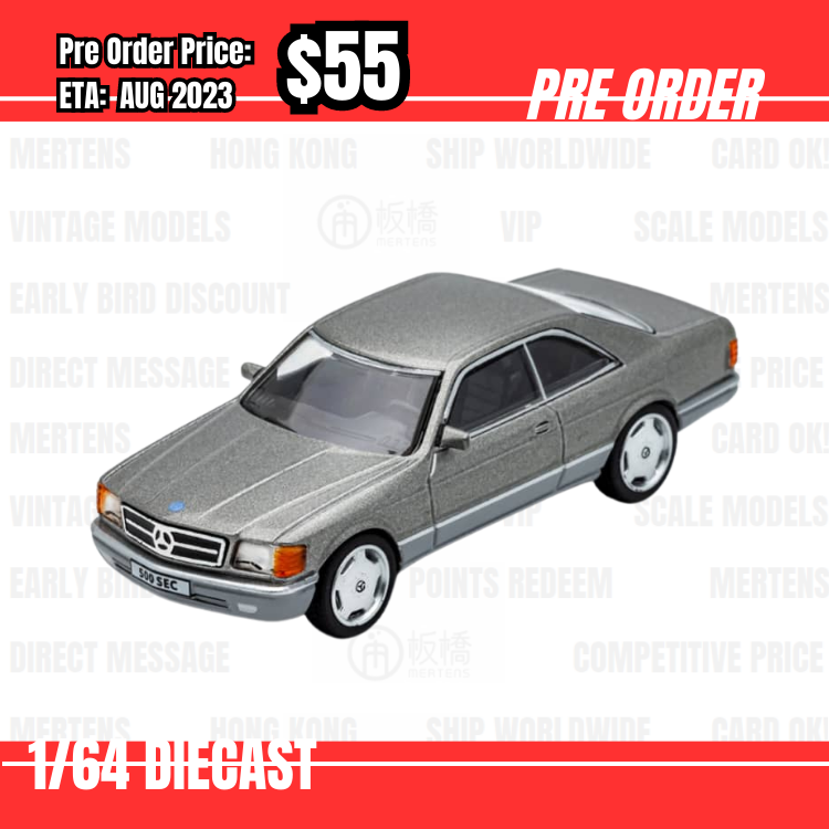 PO-$55 * DCT * 1:64 Mercedes Benz S Class W126 Coupe C126 500SEL Grey [06/07]