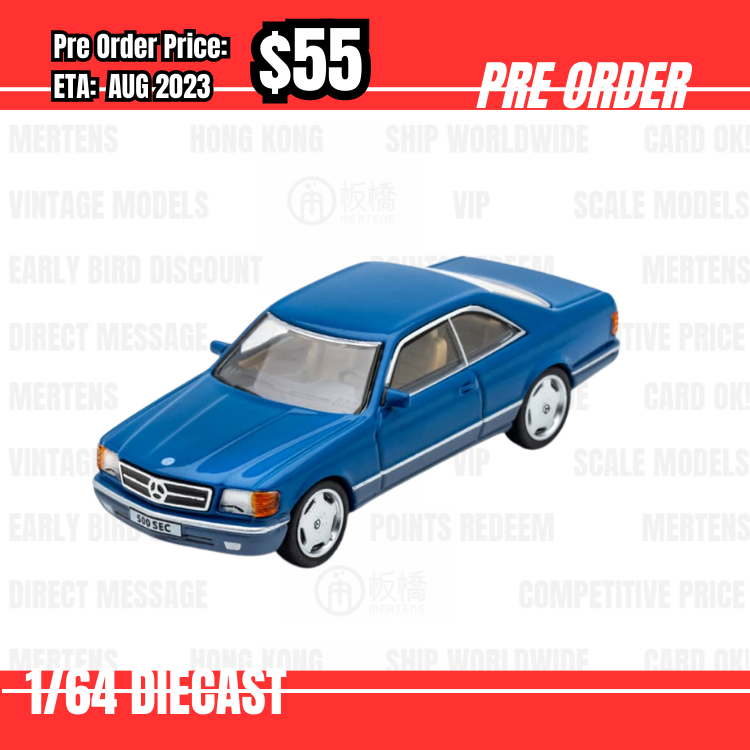 PO-$55 * DCT * 1:64 Mercedes Benz S Class W126 Coupe C126 500SEL Blue [06/07]