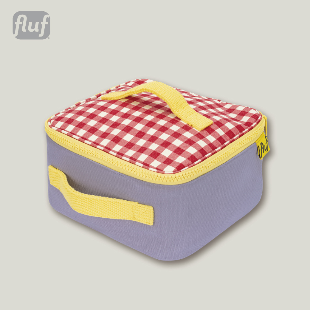 大方午餐包【經典紅格】-加拿大Fluf有機棉