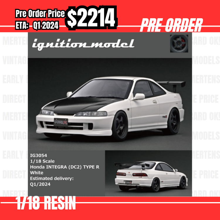 PO-$2214 * Ignition Model * 1:18 IG3054 Honda INTEGRA (DC2) TYPE R White [06/07]