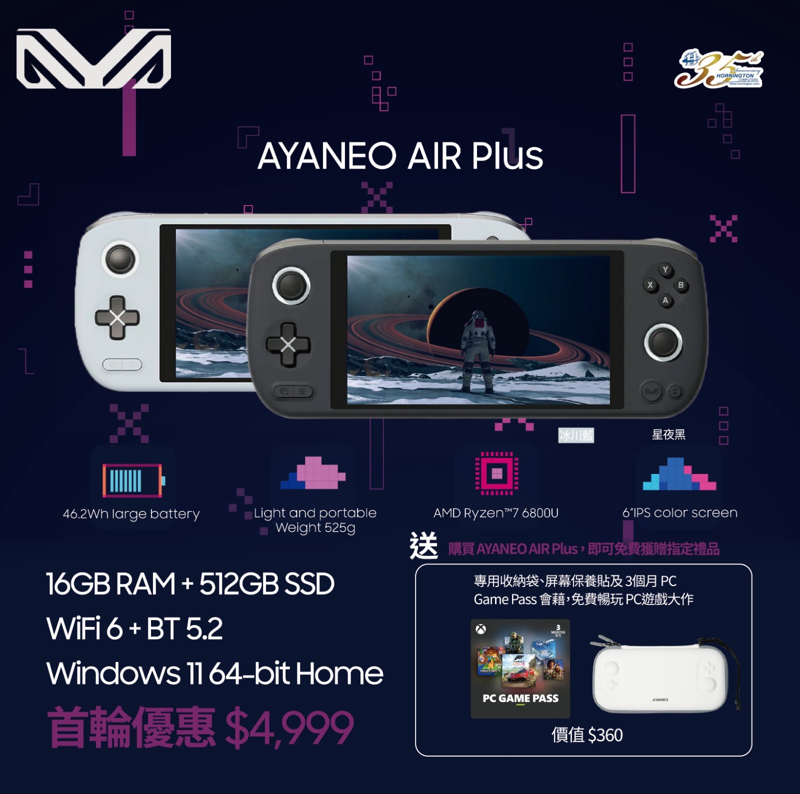 AYANEO Air Plus　16GB・512GB　グレイシャーブルー