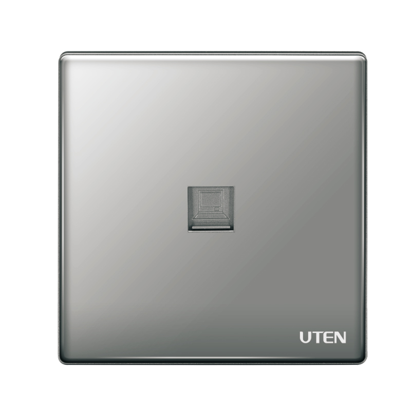 UTEN Z9 單位電腦插座(灰色/金色)