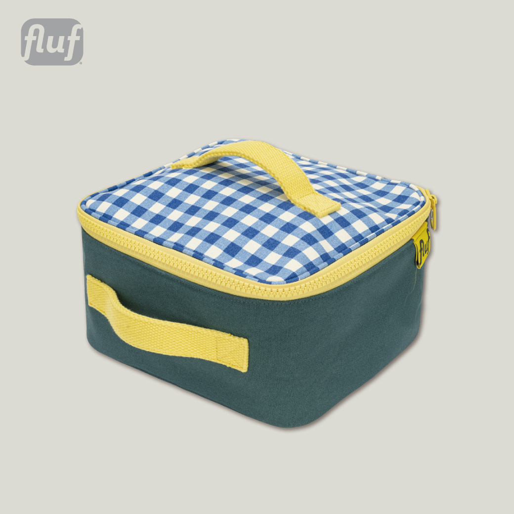 大方午餐包【經典藍格】-加拿大Fluf有機棉
