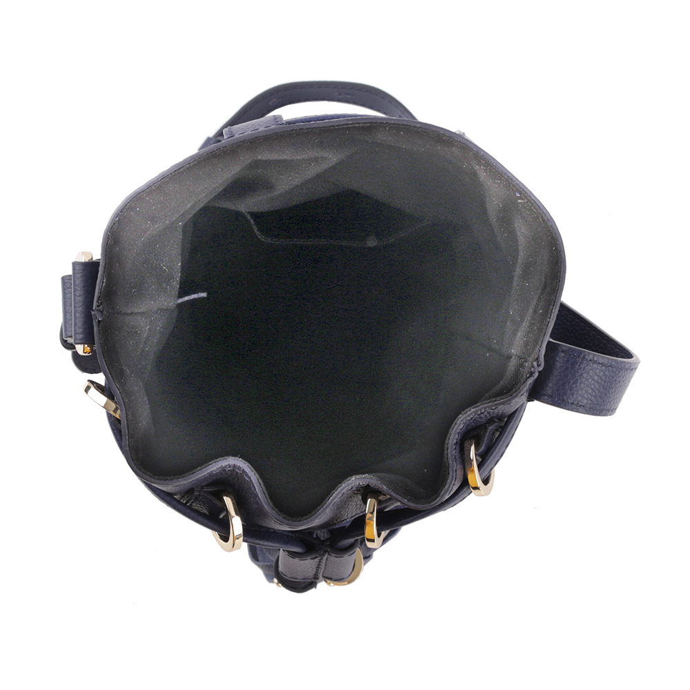 【SEE BY CHLOE】VICKI 山羊皮拼麂皮小款水桶包(午夜藍) CHS23ASC1333048C